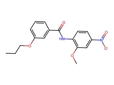 N-(2-methoxy-4-nitrophenyl)-3-propoxybenzamide structure