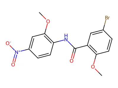 5-bromo-2-methoxy-N-(2-methoxy-4-nitrophenyl)benzamide structure