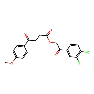 2-(3,4-Dichlorophenyl)-2-oxoethyl 4-(4-methoxyphenyl)-4-oxobutanoate structure