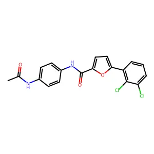 N-(4-acetamidophenyl)-5-(2,3-dichlorophenyl)furan-2-carboxamide structure