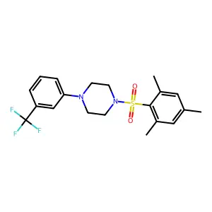 1-(Mesitylsulfonyl)-4-(3-(trifluoromethyl)phenyl)piperazine structure