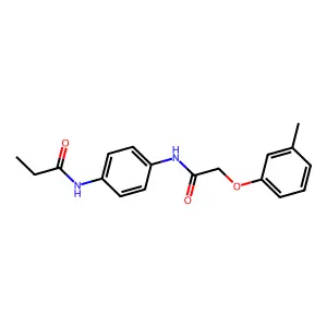 N-(4-{[(3-methylphenoxy)acetyl]amino}phenyl)propanamide structure