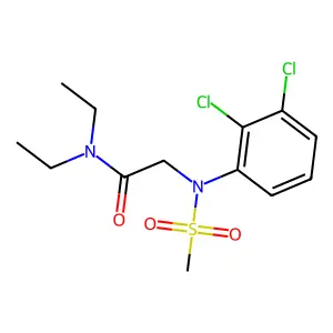 2-(2,3-dichloro-N-methylsulfonylanilino)-N,N-diethylacetamide structure