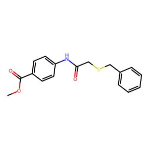 Methyl 4-{[(benzylsulfanyl)acetyl]amino}benzoate structure