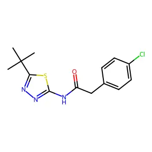 N-(5-(tert-Butyl)-1,3,4-thiadiazol-2-yl)-2-(4-chlorophenyl)acetamide structure