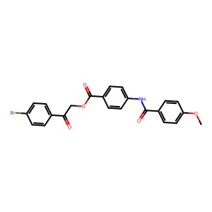 2-(4-Bromophenyl)-2-oxoethyl 4-[(4-methoxybenzoyl)amino]benzoate structure