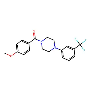 4-Methoxyphenyl 4-[3-(trifluoromethyl)phenyl]piperazinyl ketone structure