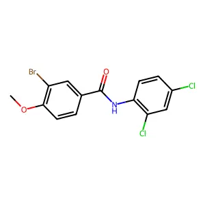 3-bromo-N-(2,4-dichlorophenyl)-4-methoxybenzamide structure