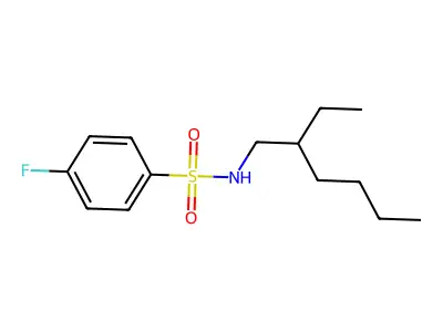 N-(2-ethylhexyl)-4-fluorobenzenesulfonamide structure