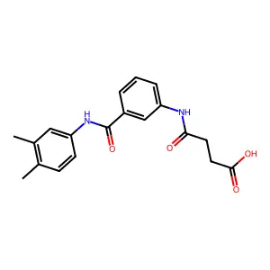 4-[3-[(3,4-Dimethylphenyl)carbamoyl]anilino]-4-oxobutanoic acid structure