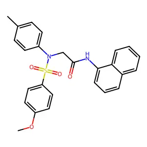 2-(N-(4-methoxyphenyl)sulfonyl-4-methylanilino)-N-naphthalen-1-ylacetamide structure