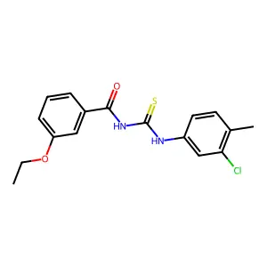 N-[(3-chloro-4-methylphenyl)carbamothioyl]-3-ethoxybenzamide structure