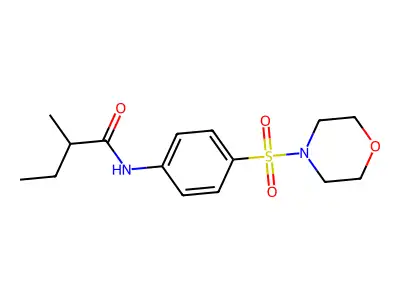 2-methyl-N-[4-(morpholin-4-ylsulfonyl)phenyl]butanamide structure