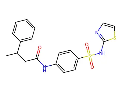 3-phenyl-N-[4-(1,3-thiazol-2-ylsulfamoyl)phenyl]butanamide structure