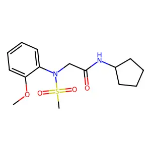 N-cyclopentyl-2-(2-methoxy-N-methylsulfonylanilino)acetamide structure