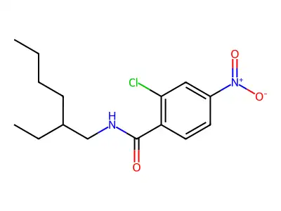 2-chloro-N-(2-ethylhexyl)-4-nitrobenzamide structure