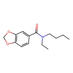 N-butyl-N-ethyl-1,3-benzodioxole-5-carboxamide structure