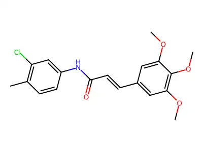 (E)-N-(3-chloro-4-methylphenyl)-3-(3,4,5-trimethoxyphenyl)prop-2-enamide structure