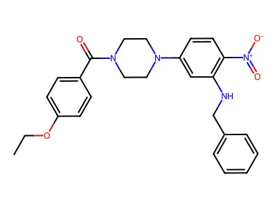 [4-[3-(Benzylamino)-4-nitrophenyl]piperazin-1-yl]-(4-ethoxyphenyl)methanone structure