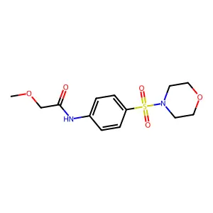 2-methoxy-N-[4-(morpholin-4-ylsulfonyl)phenyl]acetamide structure
