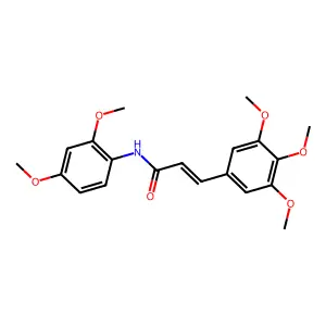 (E)-N-(2,4-dimethoxyphenyl)-3-(3,4,5-trimethoxyphenyl)prop-2-enamide structure