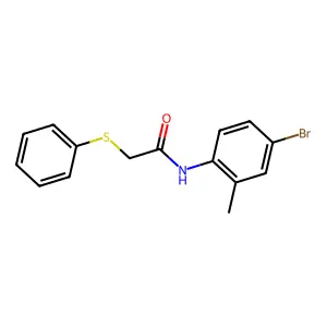 N-(4-bromo-2-methylphenyl)-2-(phenylsulfanyl)acetamide structure