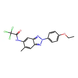 2,2,2-trichloro-N-[2-(4-ethoxyphenyl)-6-methylbenzotriazol-5-yl]acetamide structure