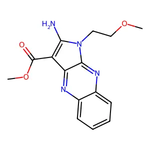 methyl 2-amino-1-(2-methoxyethyl)-1H-pyrrolo[2,3-b]quinoxaline-3-carboxylate structure
