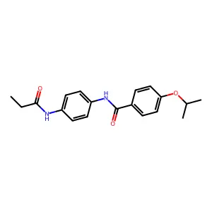 N-[4-(propanoylamino)phenyl]-4-propan-2-yloxybenzamide structure