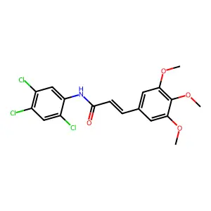 (E)-N-(2,4,5-trichlorophenyl)-3-(3,4,5-trimethoxyphenyl)prop-2-enamide structure
