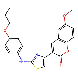 6-Methoxy-3-[2-(4-propoxyanilino)-1,3-thiazol-4-yl]chromen-2-one structure