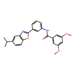 3,5-dimethoxy-N-[3-(5-propan-2-yl-1,3-benzoxazol-2-yl)phenyl]benzamide structure