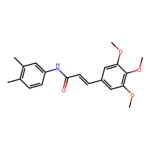(E)-N-(3,4-dimethylphenyl)-3-(3,4,5-trimethoxyphenyl)prop-2-enamide structure