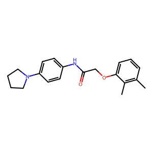 2-(2,3-dimethylphenoxy)-N-(4-pyrrolidin-1-ylphenyl)acetamide structure