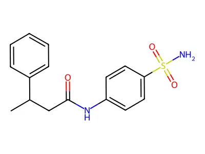 3-phenyl-N-(4-sulfamoylphenyl)butanamide structure