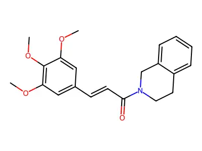 (E)-1-(3,4-dihydro-1H-isoquinolin-2-yl)-3-(3,4,5-trimethoxyphenyl)prop-2-en-1-one structure