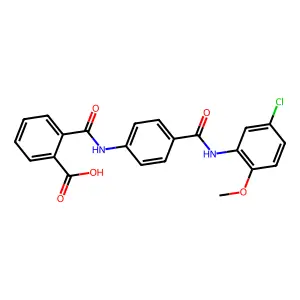 2-({4-[(5-Chloro-2-methoxyanilino)carbonyl]anilino}carbonyl)benzoic acid structure