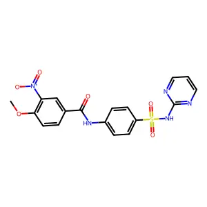4-methoxy-3-nitro-N-[4-(pyrimidin-2-ylsulfamoyl)phenyl]benzamide structure