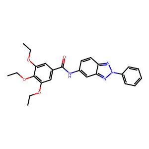 3,4,5-triethoxy-N-(2-phenylbenzotriazol-5-yl)benzamide structure