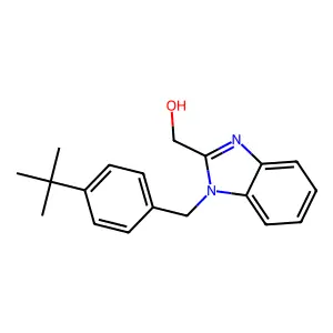 {1-[(4-tert-butylphenyl)methyl]-1H-1,3-benzodiazol-2-yl}methanol structure