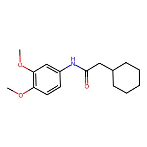 2-cyclohexyl-N-(3,4-dimethoxyphenyl)acetamide structure