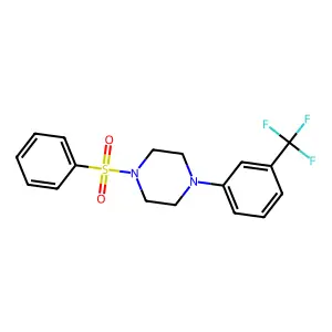 1-(Benzenesulfonyl)-4-[3-(trifluoromethyl)phenyl]piperazine structure