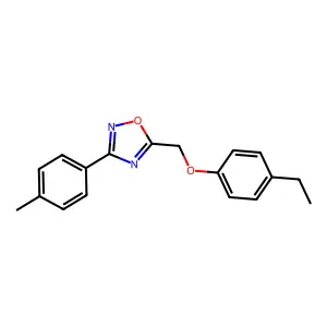 5-[(4-Ethylphenoxy)methyl]-3-(4-methylphenyl)-1,2,4-oxadiazole structure