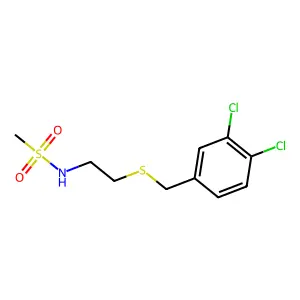 N-[2-[(3,4-dichlorophenyl)methylsulfanyl]ethyl]methanesulfonamide structure