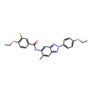 3-chloro-4-ethoxy-N-[2-(4-ethoxyphenyl)-6-methylbenzotriazol-5-yl]benzamide structure