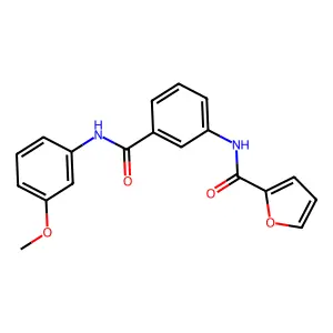 N-[3-[(3-methoxyphenyl)carbamoyl]phenyl]furan-2-carboxamide structure