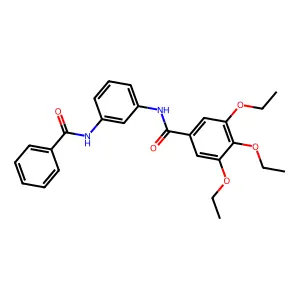 N-(3-benzamidophenyl)-3,4,5-triethoxybenzamide structure