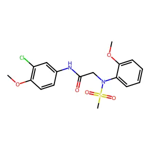 N-(3-chloro-4-methoxyphenyl)-2-(2-methoxy-N-methylsulfonylanilino)acetamide structure