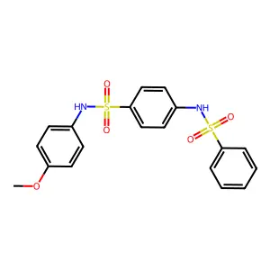 4-(benzenesulfonamido)-N-(4-methoxyphenyl)benzenesulfonamide structure