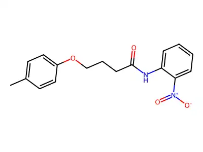 4-(4-methylphenoxy)-N-(2-nitrophenyl)butanamide structure